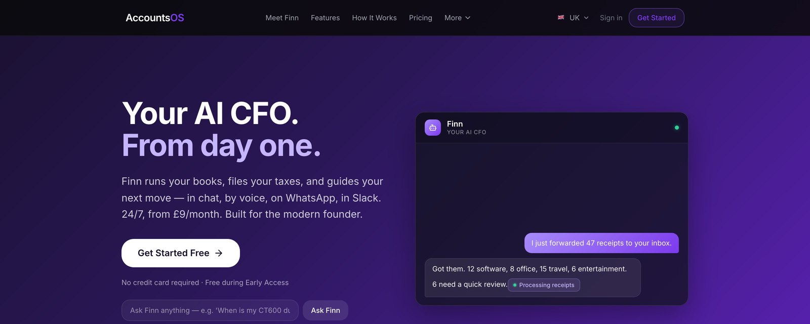 AccountsOS product interface
